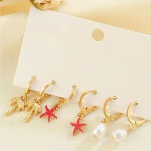 SHEIN Beach Clip on Earrings Set of 2